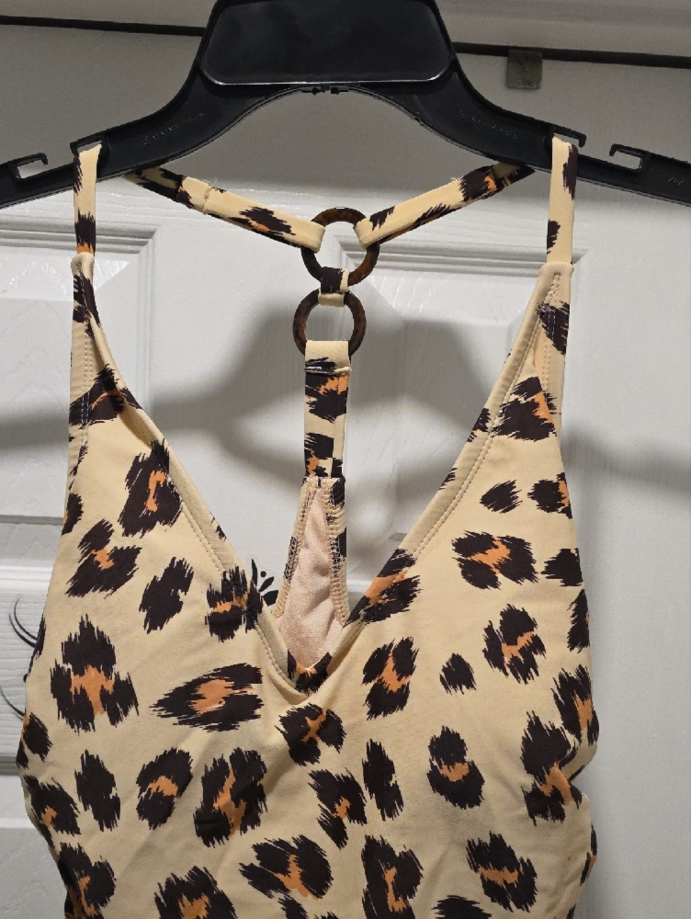 Target Leopard-Print One-Piece Swimsuit in Cream, Black & Brown - Picture 2 of 4